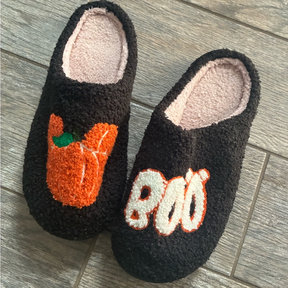Cozy Mickey Pumpkin/Ghost Inspired Slippers